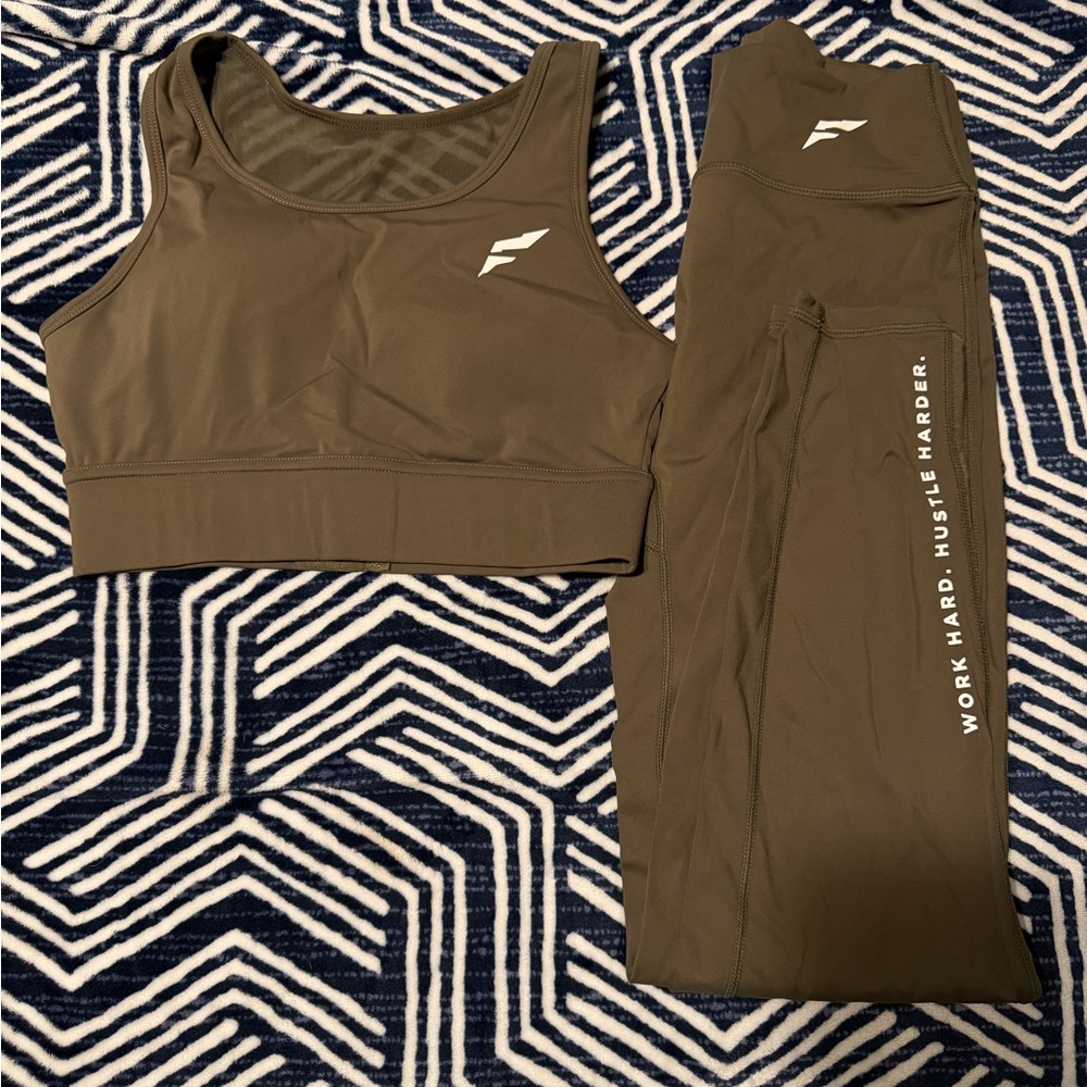 Flag Nor Fail Olive Leggings and Top Set